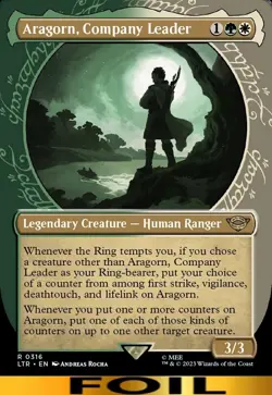 Aragorn, Company Leader ** FOIL SHOWCASE ** #316 - Lord of the Rings - NM MTG - Image 1