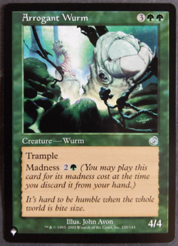 MTG Arrogant Wurm | The List Reprints | NM | Green Madness Creature | - Image 1