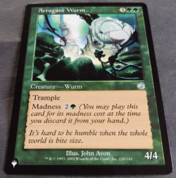 MTG Arrogant Wurm | The List Reprints | NM | Green Madness Creature | - Image 2