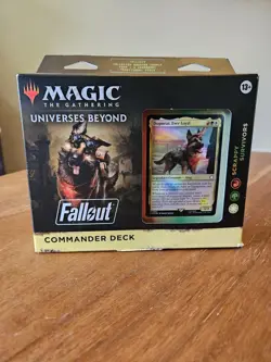 Universes Beyond: Fallout Commander Deck Scrappy Survivors MTG Brand New Sealed 195166228532 - Image 1