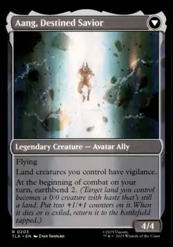 Aang, at the Crossroads / Double-Side Aang, Destined Savior R Avatar: TLA 203 NM - Image 2