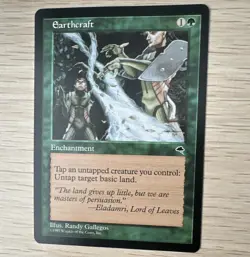 Wizards of the Coast Earthcraft Tempest #222 Rare Enchantment Green Reg Eng 1997 - Image 1