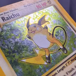 MP+ Raichu 14/102 Holo Rare Base Set Unlimited WotC Pokemon 1999 Ken Sugimori - Image 4