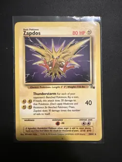 Pokemon TCG Zapdos Fossil 30/62 Regular Unlimited Rare. NM - Image 1