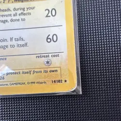 Pokemon TCG Raichu Base Set 14/102 Holo Rare 80 HP Stage 1 Thunder Type Card - Image 2