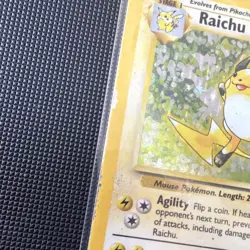 Pokemon TCG Raichu Base Set 14/102 Holo Rare 80 HP Stage 1 Thunder Type Card - Image 4
