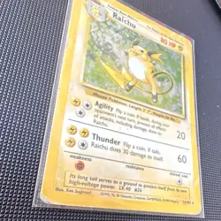 Pokemon TCG Raichu Base Set 14/102 Holo Rare 80 HP Stage 1 Thunder Type Card - Image 5