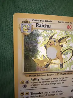 Pokemon Raichu Base Set Holo Rare 80 HP Card 14/102 1999 Wizards of the Coast - Image 4