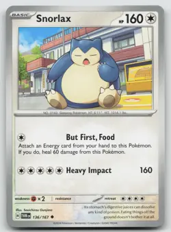 Snorlax 136/167 Uncommon Twilight Masquerade Pokemon Near Mint - Image 1
