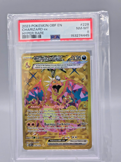 2023 POKEMON OBF EN-OBSIDIAN FLAMES 228 CHARIZARD EX HYPER RARE PSA 8 - Image 1