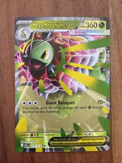 Pokemon TCG Mega Meganium Ex 010/217 Ascended Heroes Double Rare NM Card - Image 1