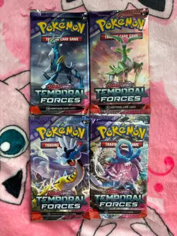 Pokemon TCG Scarlet & Violet Temporal Forces 4x Booster Packs Art Set | See Desc - Image 1