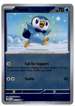 Piplup - 027/094 - Reverse Holo - Pokemon Phantasmal Flames - Image 1