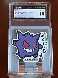 Pokemon Gengar Pokemon Stickers Pt. 4 Japanese CGC 10 Gem Mint - Image 1