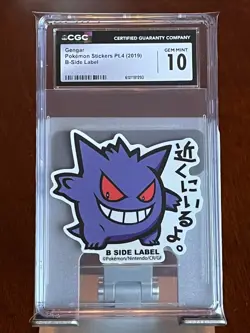 Pokemon Gengar Pokemon Stickers Pt. 4 Japanese CGC 10 Gem Mint - Image 3