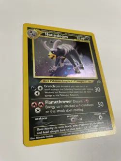 Pokemon LP Houndoom 4/75 Neo Discovery Holo Rare Stage 1 Dark HP 70 - Image 4