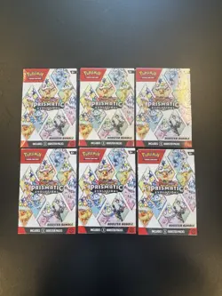 Factory Sealed Pokemon Scarlet Violet Prismatic Evolutions Booster Bundle Eevee - Image 1