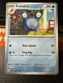 Poliwhirl 061/165 Non-Holo Scarlet & Violet 151 Pokemon TCG NM - Image 1