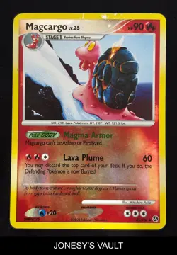 2008 POKEMON GREAT ENCOUNTERS MAGCARGO 45 REVERSE HOLO UNCOMMON - Image 2