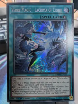 YuGiOh! Verre Magic - Lacrima of Light BLMM-EN046 Secret Rare 1st Ed - Image 1