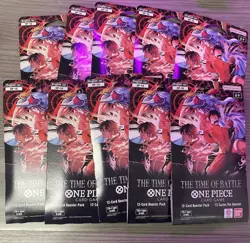 One Piece CCG OP-16 The Time Of Battle Sleeved Booster Packs English - Lot of 10 - Image 1