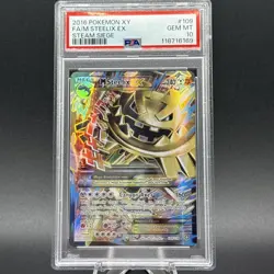 2016 Pokemon - XY Steam Siege - M Steelix EX 109/114 Full Art - PSA 10 - Image 1