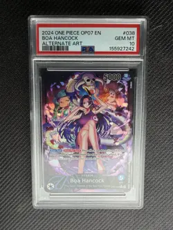 2024 ONE PIECE OP07-038 500 YEARS IN THE FUTURE ALTERNATE ART BOA HANCOCK PSA 10 - Image 1