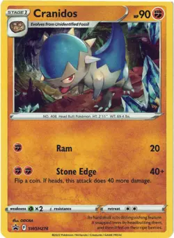Sword & Shield Promo Cards #SWSH274 Cranidos - Image 1