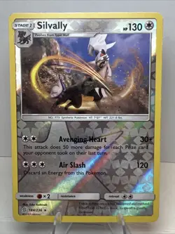 MP- Silvally 184/236 Reverse Holo Unified Minds AUTHENTIC Pokemon Card - Image 1