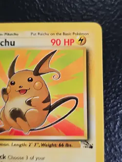 Pokemon Card TCG Raichu 29/62 1st Edition Fossil Non-Holo Rare NM - Image 3