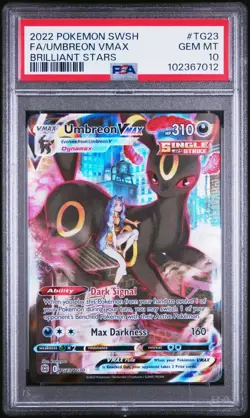 2022 Pokemon TCG Brilliant Stars Umbreon VMAX TG23/TG30 Trainer Gallery PSA 10 - Image 1