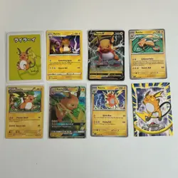 Raichu Pokemon Lot- 8 Mixed Era Cards - LP - Image 1