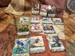 Lot of 12 Cards For Card Fight !! Vanguard 9 Regular + 3 Foils/Shiny - Image 1