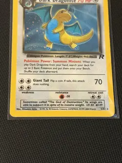 Pokemon Dark Dragonite Holo Rare TCG Card 5/82 LP - Image 4