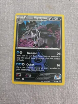 Team Aqua's Mightyena Double Crisis Series Pokemon Card 18/34 great condition - Image 1