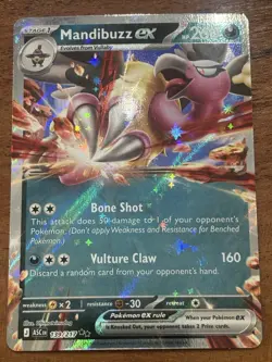 Pokemon TCG Mandibuzz 139/217 Ascended Heroes Double Rare NM Card - Image 1