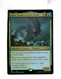 MTG SkeenAB Aesi Tyrant of Gyre Strait FOIL from Commander Legends. NM. - Image 1