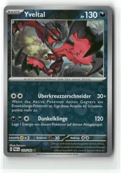 Pokemon Scarlet & Violet Paradox Rift Yveltal #118/182 Rare Reverse Holo DE - Image 1