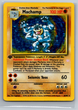 Machamp 8/102 1st Edition Base Set Holo 1999 Pokemon TCG LP - Image 1