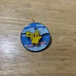 Pokemon Celebrations 25th Anniversary Flying & Surfing Pikachu Enamel Pin - Image 1