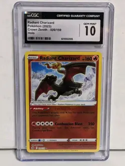 Radiant Charizard 020/159 Crown Zenith Holo Rare CGC 10 Pokemon - Image 1