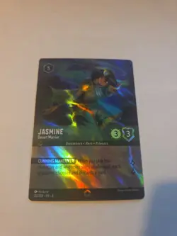 Lorcana TCG Jasmine Desert Warrior 212/204 Ursula's Return Enchanted Holo Card - Image 1