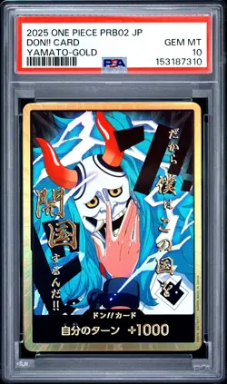 PSA 10 Yamato Gold DON Card PRB02 One Piece Premium Booster - Image 1