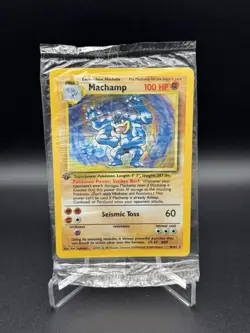 Pokemon Card Machamp 008/102 Deck Exclusives Holo 1st Edition Sealed Base Set - Image 1