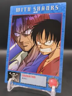 Monkey D. Luffy Shanks #14 One Piece Carddass Masters Card 2000 Bandai TCG B1 - Image 3