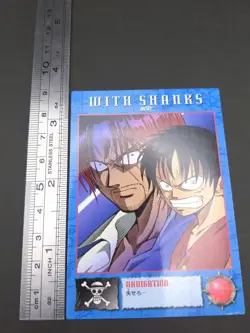 Monkey D. Luffy Shanks #14 One Piece Carddass Masters Card 2000 Bandai TCG B1 - Image 4