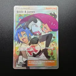 Pokemon TCG Hidden Fates Jessie and James Full Art Trainer Trading Card 68/68 NM - Image 1