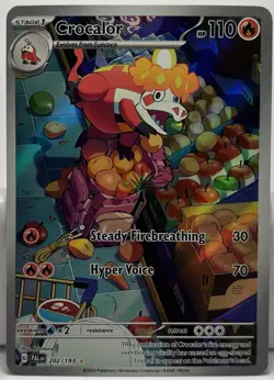 Pokemon TCG Crocalor Full Art Illustration Rare Holo Fire Type Card 110 HP 202/… - Image 1