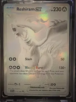 Pokemon TCG Reshiram EX White Flare English Holo Card 173/086 Ultra Rare - Image 1