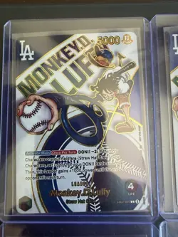 4 X Lot Monkey.D.Luffy (010) (Dodgers x ONE PIECE) #EB02-010 One Piece 4 Cards!! - Image 2
